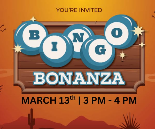 CAB - Slider - Bingo -MARCH 13th  3 PM - 4 PM
